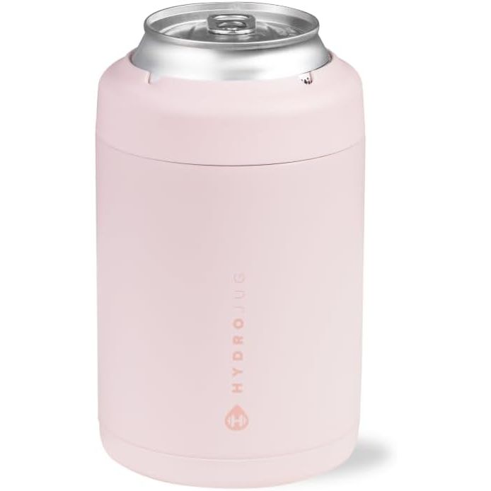 HydroJug Slim Can Cooler - 2-in-1 Insulated Can Cooler Cup - Stainless Steel Slim Can Holder with Non-Slip Rubber Base - Screw-Top Lid - Dishwasher Safe - 12oz, Rodeo