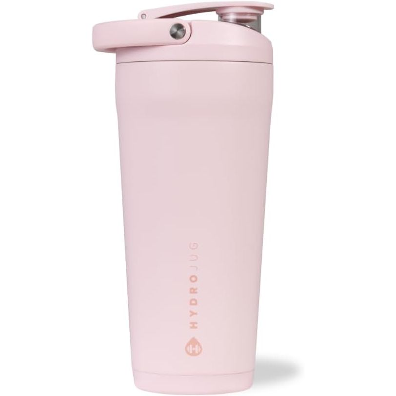 HydroJug 24 oz New Stainless Steel Shaker – Insulated, Leakproof, BPA-Free with Silent Mixing Grate – No Clumps, No Noise – Premium Shaker for Fitness, Sports & Everyday Use, Black Leopard