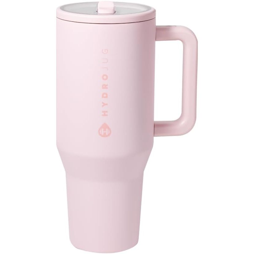 HydroJug Pink Sand 32oz Traveler + Replacement Straws