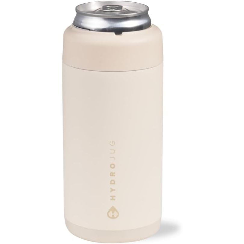 HydroJug Slim Can Cooler - 2-in-1 Insulated Can Cooler Cup - Stainless Steel Slim Can Holder with Non-Slip Rubber Base - Screw-Top Lid - Dishwasher Safe - 12oz, Rodeo