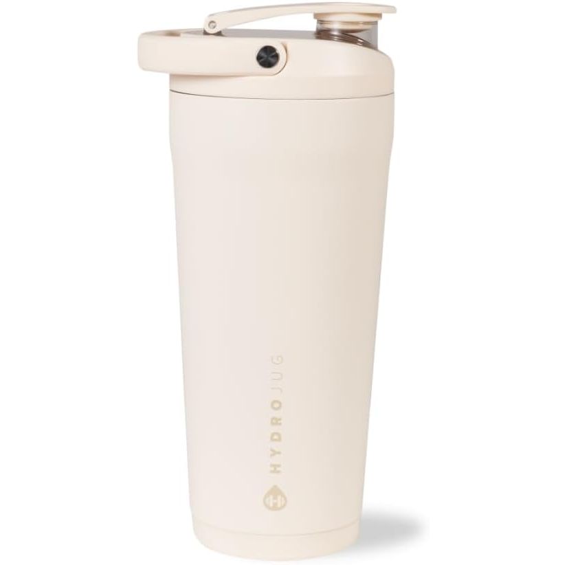 HydroJug 24 oz New Stainless Steel Shaker – Insulated, Leakproof, BPA-Free with Silent Mixing Grate – No Clumps, No Noise – Premium Shaker for Fitness, Sports & Everyday Use, Black Leopard