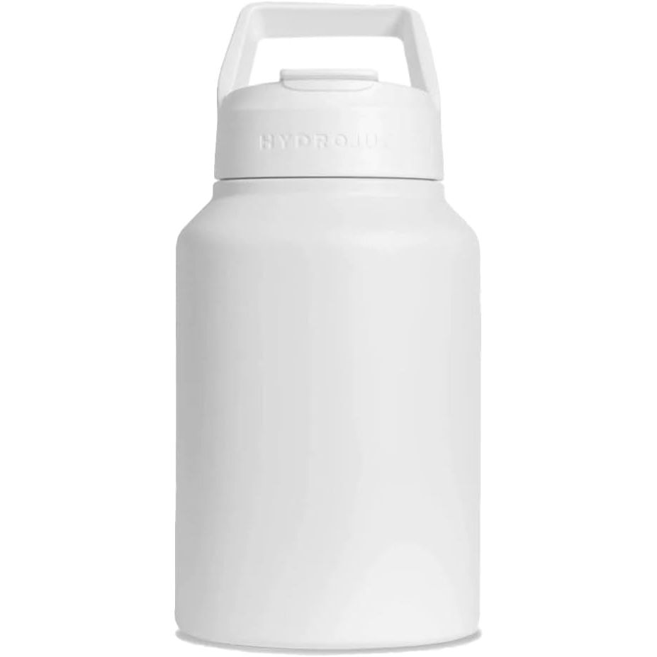 HydroJug Sport - Stainless Steel Tumbler with Straw, Vacuum Insulated, 64oz Leakproof Water Bottle, Ergonomic Design, Reusable, Dishwasher Safe, Rubber Base, Durable for Gym or Outdoors, Sage