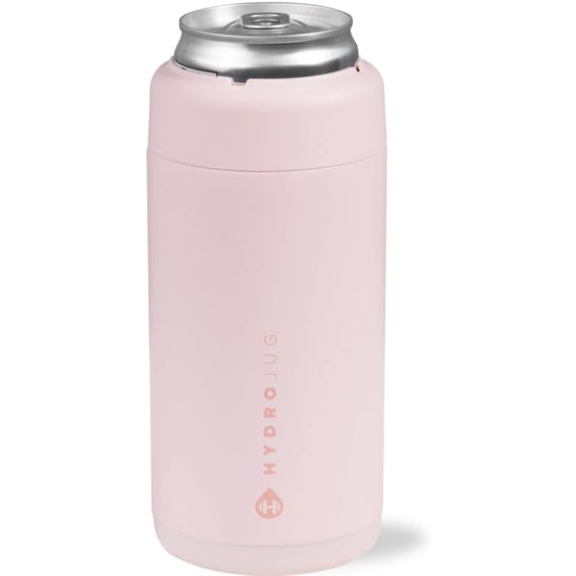 HydroJug Slim Can Cooler - 2-in-1 Insulated Can Cooler Cup - Stainless Steel Slim Can Holder with Non-Slip Rubber Base - Screw-Top Lid - Dishwasher Safe - 12oz, Rodeo