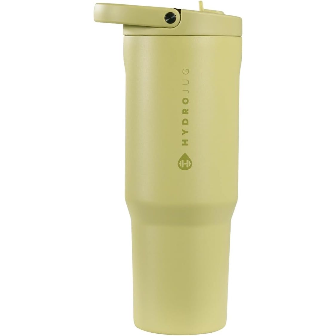 HydroJug Sport - Stainless Steel Tumbler with Straw, Vacuum Insulated, 32oz Leakproof Water Bottle, Ergonomic Design, Reusable, Dishwasher Safe, Rubber Base, Durable for Gym or Outdoors, Pink Sand