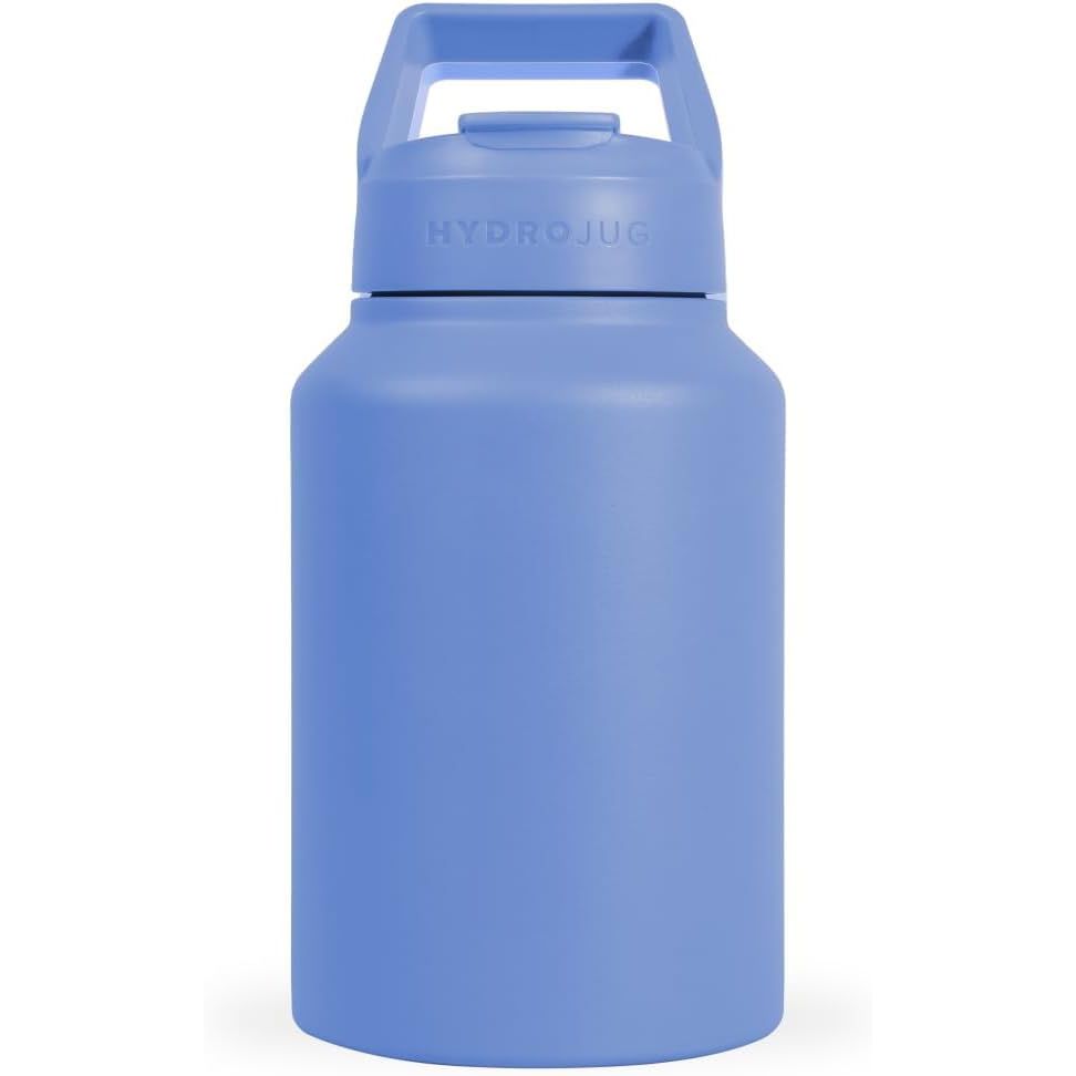 HydroJug Sport - Stainless Steel Tumbler with Straw, Vacuum Insulated, 64oz Leakproof Water Bottle, Ergonomic Design, Reusable, Dishwasher Safe, Rubber Base, Durable for Gym or Outdoors, Sage