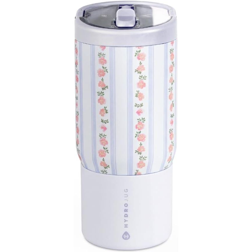 HydroJug Kids 14 oz Sport Water Bottle – Stainless Steel, Insulated, 100% Leakproof, With Carry Handle, BPA-Free – Kid-Friendly Design – Durable & Dishwasher Safe, Primrose