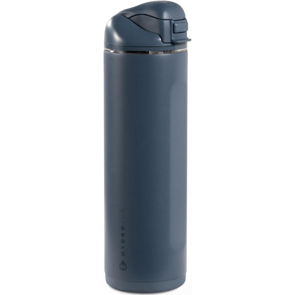 HydroJug Ease2o Water Bottle with Straw & Chug Lid, Stainless Steel, Vented Cap to Help Reduce Pressure, Water-Level Window, Cup Holder Friendly, Non-Slip Base – 32oz, Brown Leopard