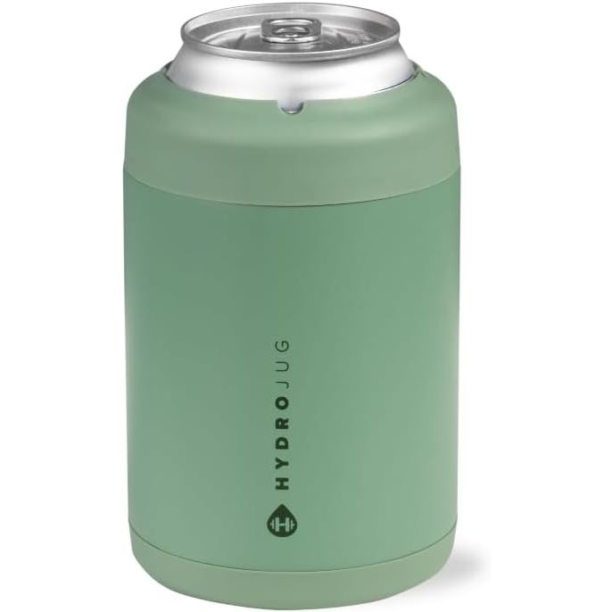 HydroJug Slim Can Cooler - 2-in-1 Insulated Can Cooler Cup - Stainless Steel Slim Can Holder with Non-Slip Rubber Base - Screw-Top Lid - Dishwasher Safe - 12oz, Rodeo