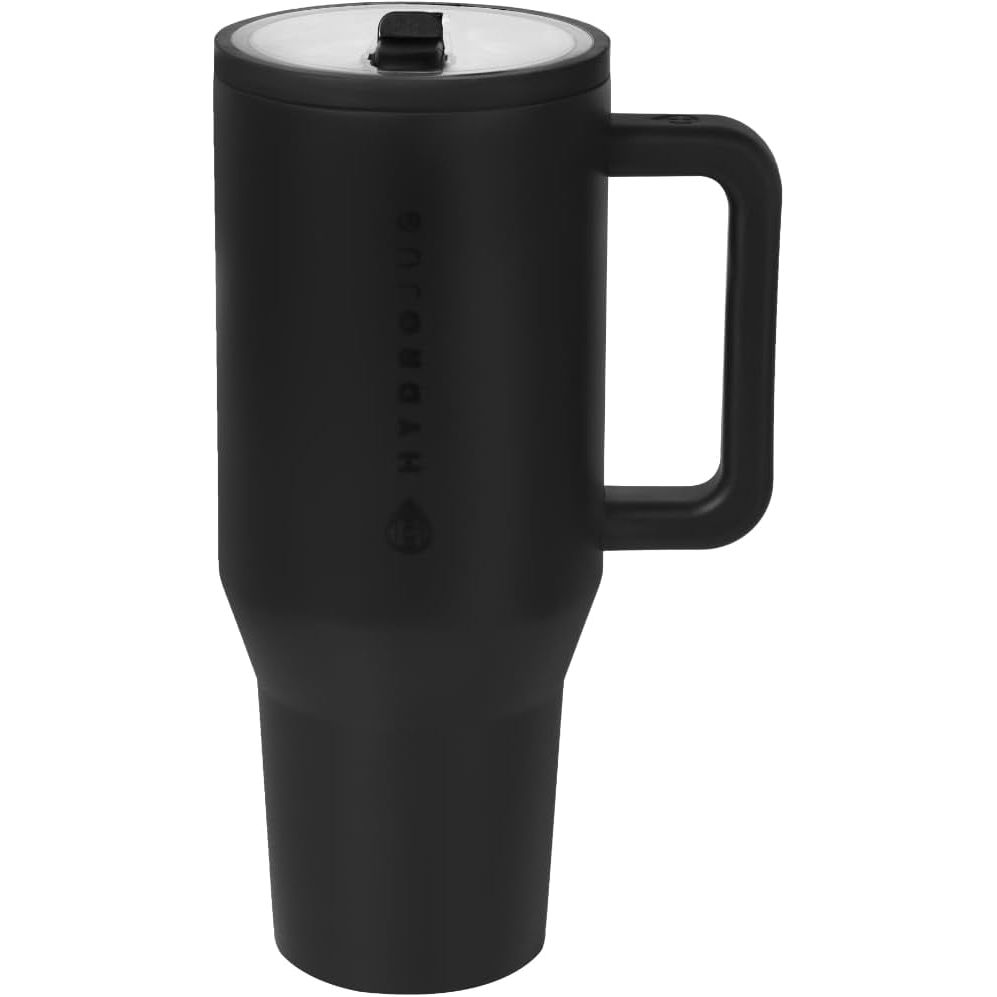 HydroJug Black 40oz Traveler + Replacement Straws
