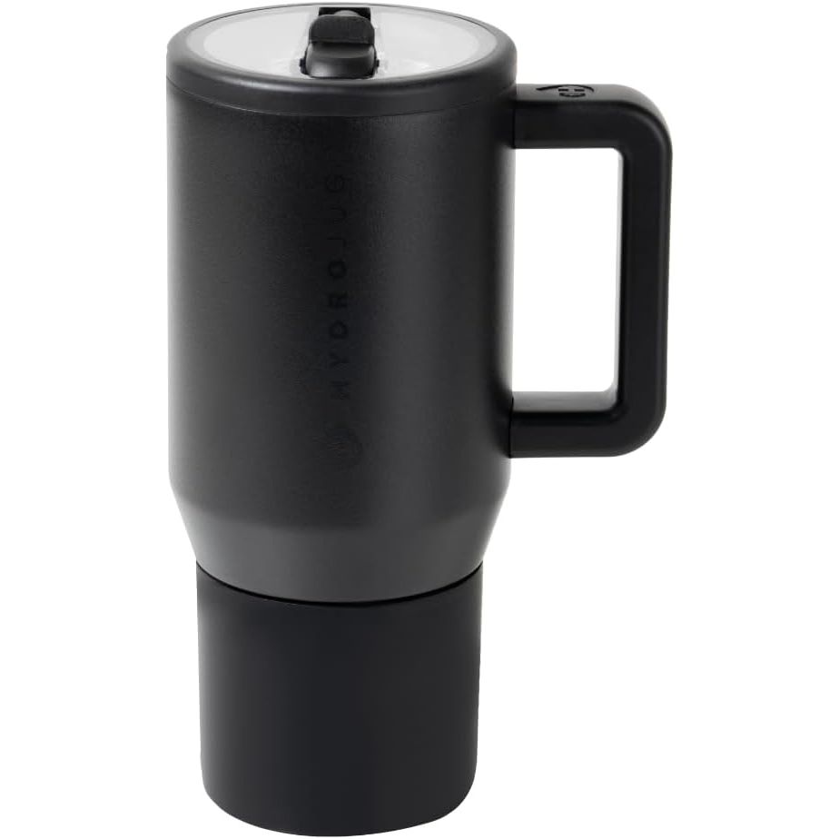 HydroJug Black 20oz Traveler + Replacement Straws