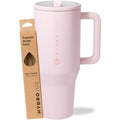 HydroJug Pink Sand 40oz Traveler + Replacement Straws