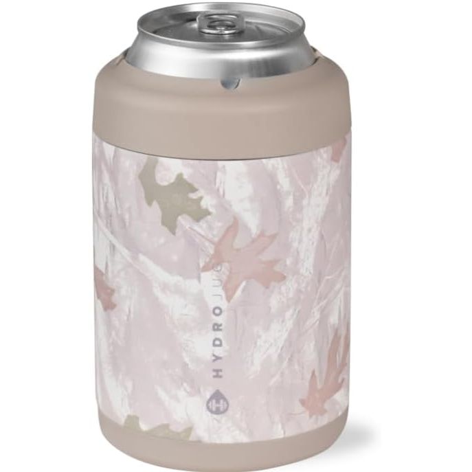 HydroJug Slim Can Cooler - 2-in-1 Insulated Can Cooler Cup - Stainless Steel Slim Can Holder with Non-Slip Rubber Base - Screw-Top Lid - Dishwasher Safe - 12oz, Rodeo