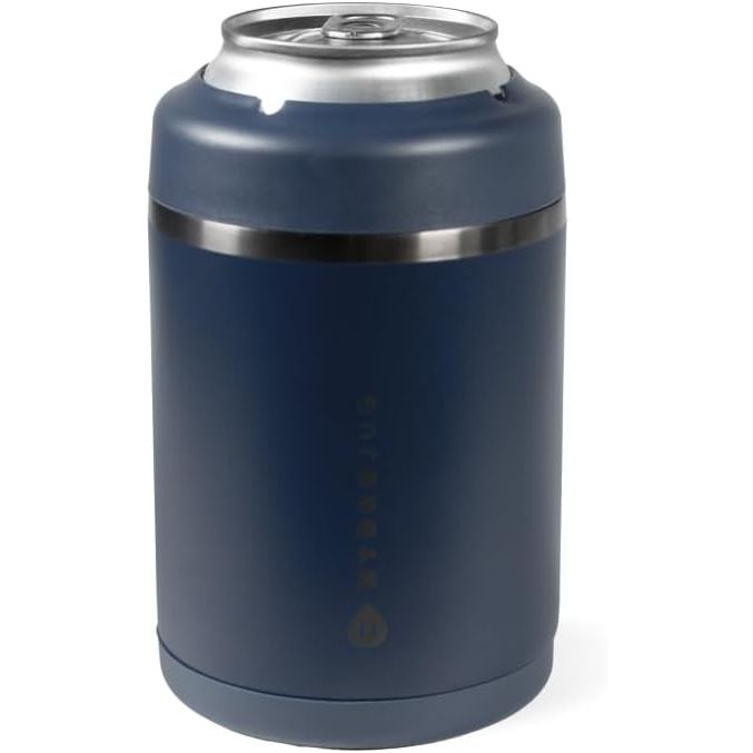 HydroJug Slim Can Cooler - 2-in-1 Insulated Can Cooler Cup - Stainless Steel Slim Can Holder with Non-Slip Rubber Base - Screw-Top Lid - Dishwasher Safe - 12oz, Rodeo