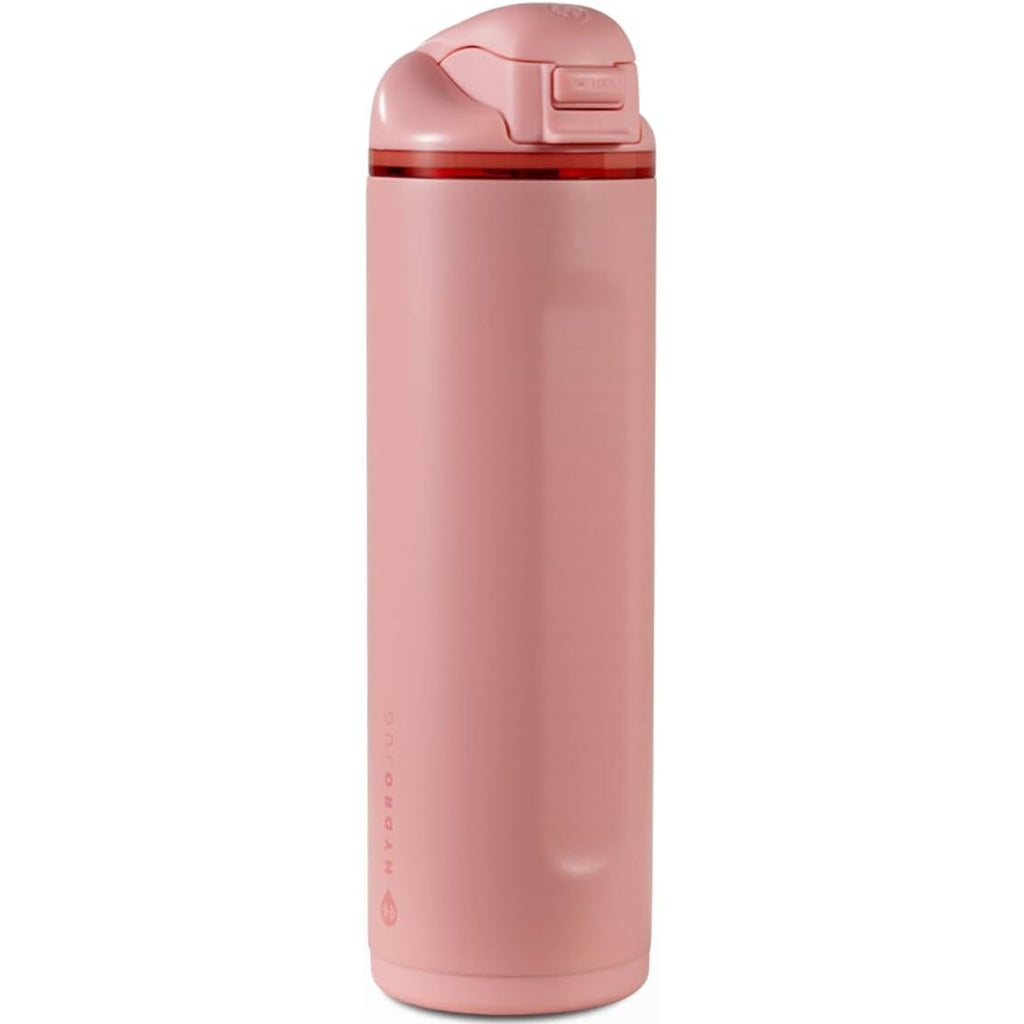HydroJug Ease2o Water Bottle with Straw & Chug Lid, Stainless Steel, Vented Cap to Help Reduce Pressure, Water-Level Window, Cup Holder Friendly, Non-Slip Base – 32oz, Brown Leopard