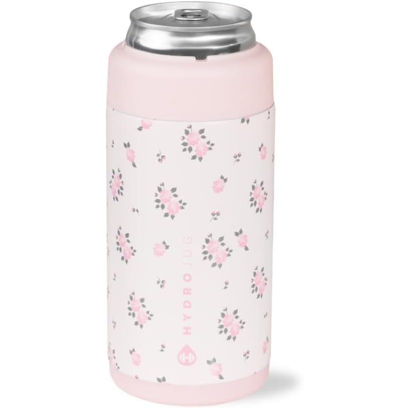 HydroJug Slim Can Cooler - 2-in-1 Insulated Can Cooler Cup - Stainless Steel Slim Can Holder with Non-Slip Rubber Base - Screw-Top Lid - Dishwasher Safe - 12oz, Rodeo