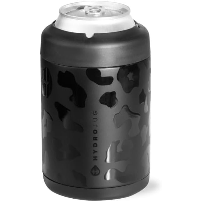 HydroJug Slim Can Cooler - 2-in-1 Insulated Can Cooler Cup - Stainless Steel Slim Can Holder with Non-Slip Rubber Base - Screw-Top Lid - Dishwasher Safe - 12oz, Rodeo