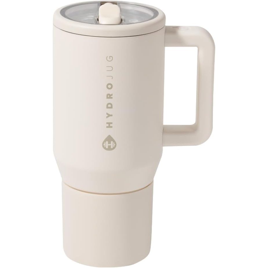 HydroJug Cream 20oz Traveler + Replacement Straws
