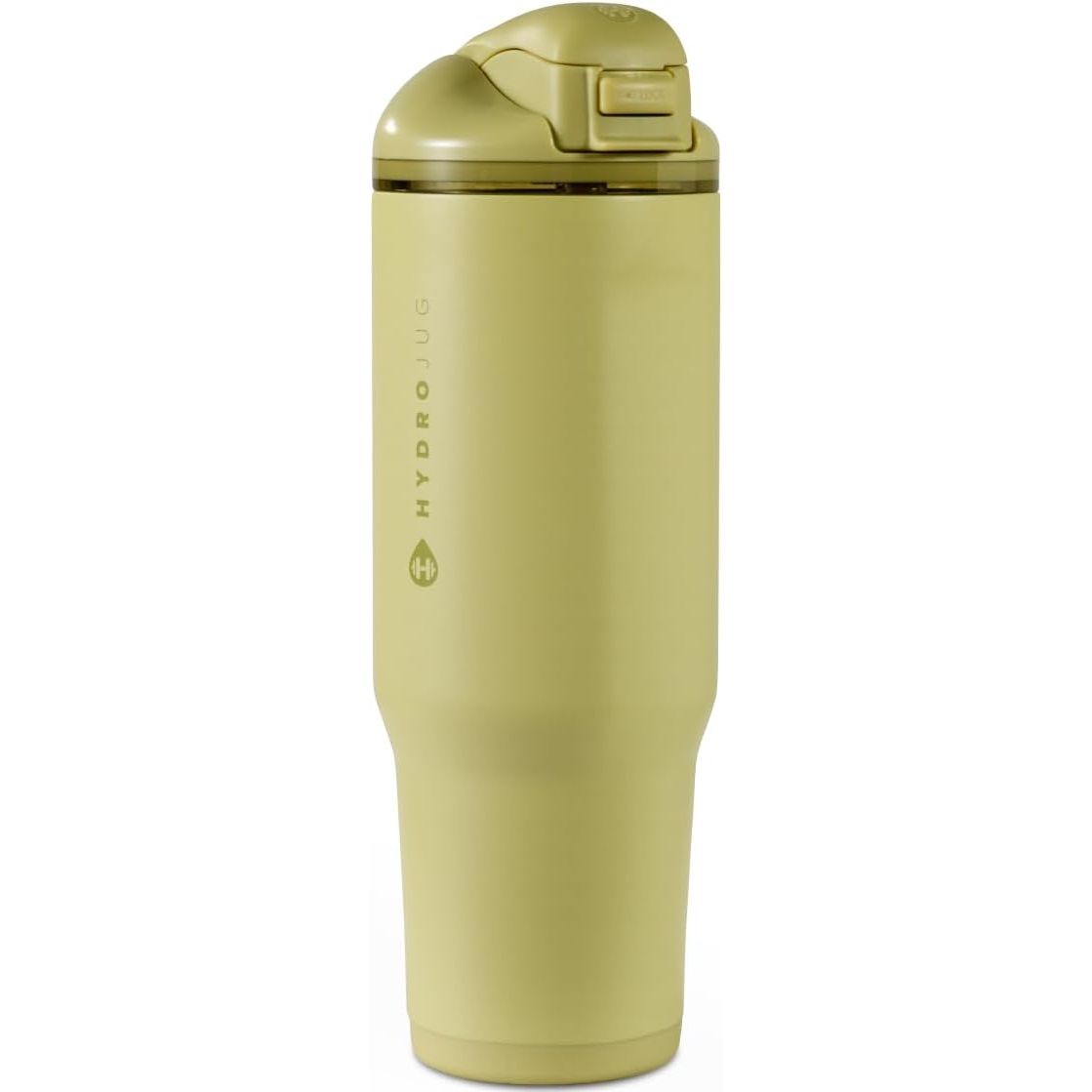 HydroJug Ease2o Water Bottle with Straw & Chug Lid, Stainless Steel, Vented Cap to Help Reduce Pressure, Water-Level Window, Cup Holder Friendly, Non-Slip Base – 32oz, Brown Leopard
