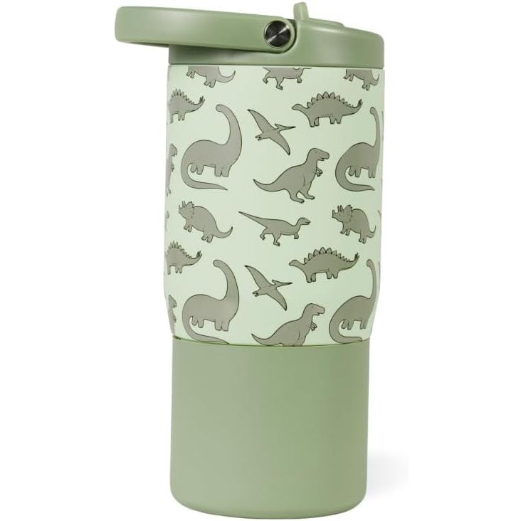 HydroJug Kids 14 oz Sport Water Bottle – Stainless Steel, Insulated, 100% Leakproof, With Carry Handle, BPA-Free – Kid-Friendly Design – Durable & Dishwasher Safe, Primrose