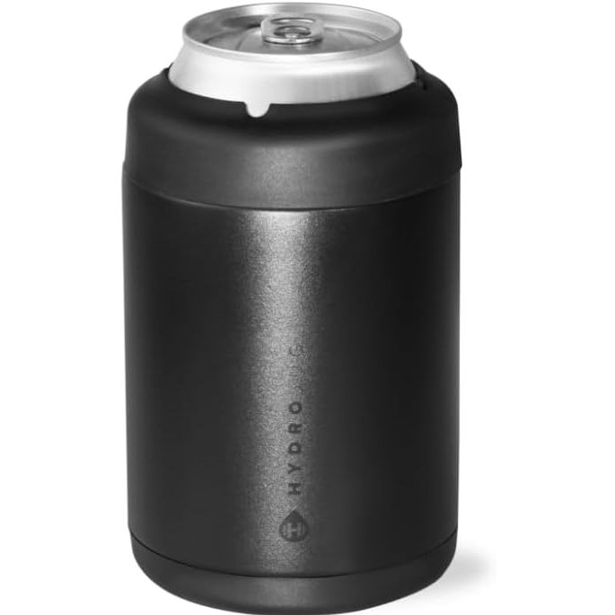 HydroJug Slim Can Cooler - 2-in-1 Insulated Can Cooler Cup - Stainless Steel Slim Can Holder with Non-Slip Rubber Base - Screw-Top Lid - Dishwasher Safe - 12oz, Rodeo