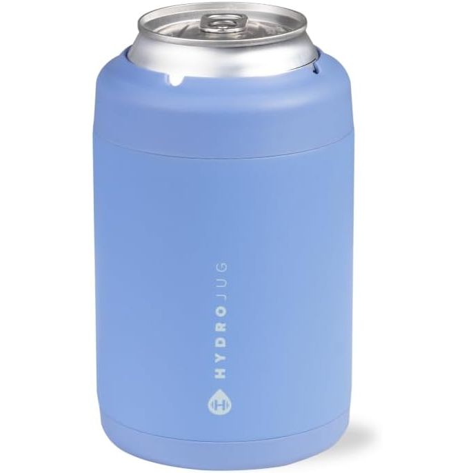 HydroJug Slim Can Cooler - 2-in-1 Insulated Can Cooler Cup - Stainless Steel Slim Can Holder with Non-Slip Rubber Base - Screw-Top Lid - Dishwasher Safe - 12oz, Rodeo