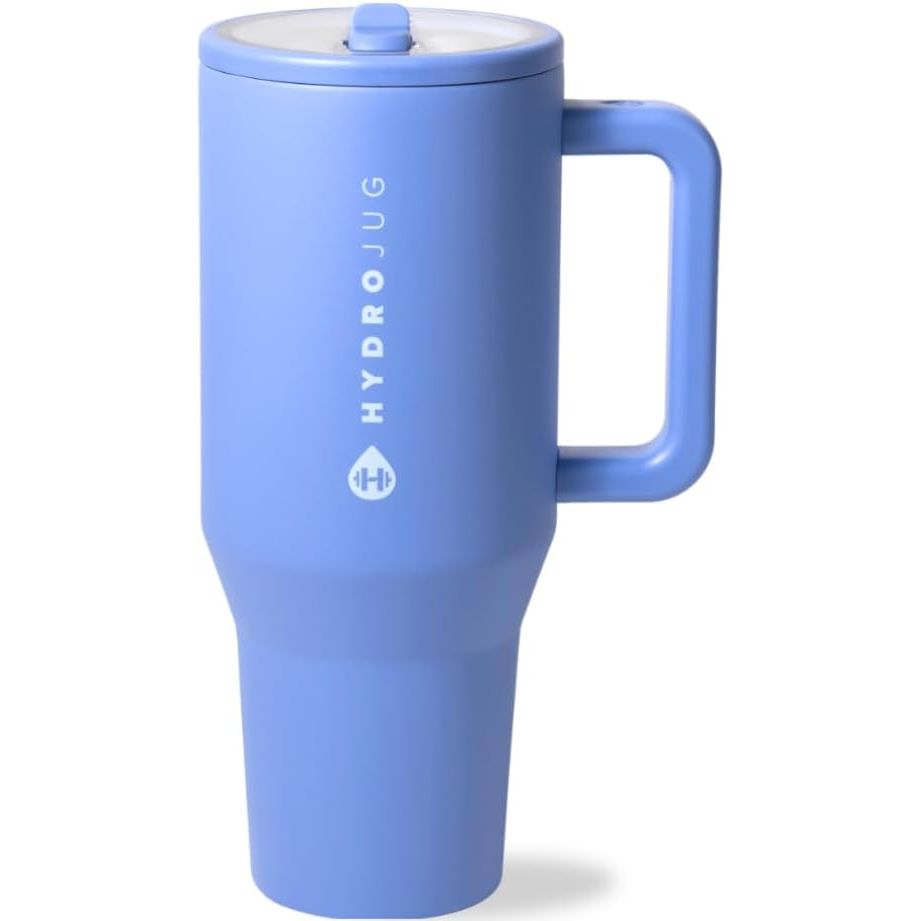 HydroJug Light Blue 32oz Traveler + Replacement Straws