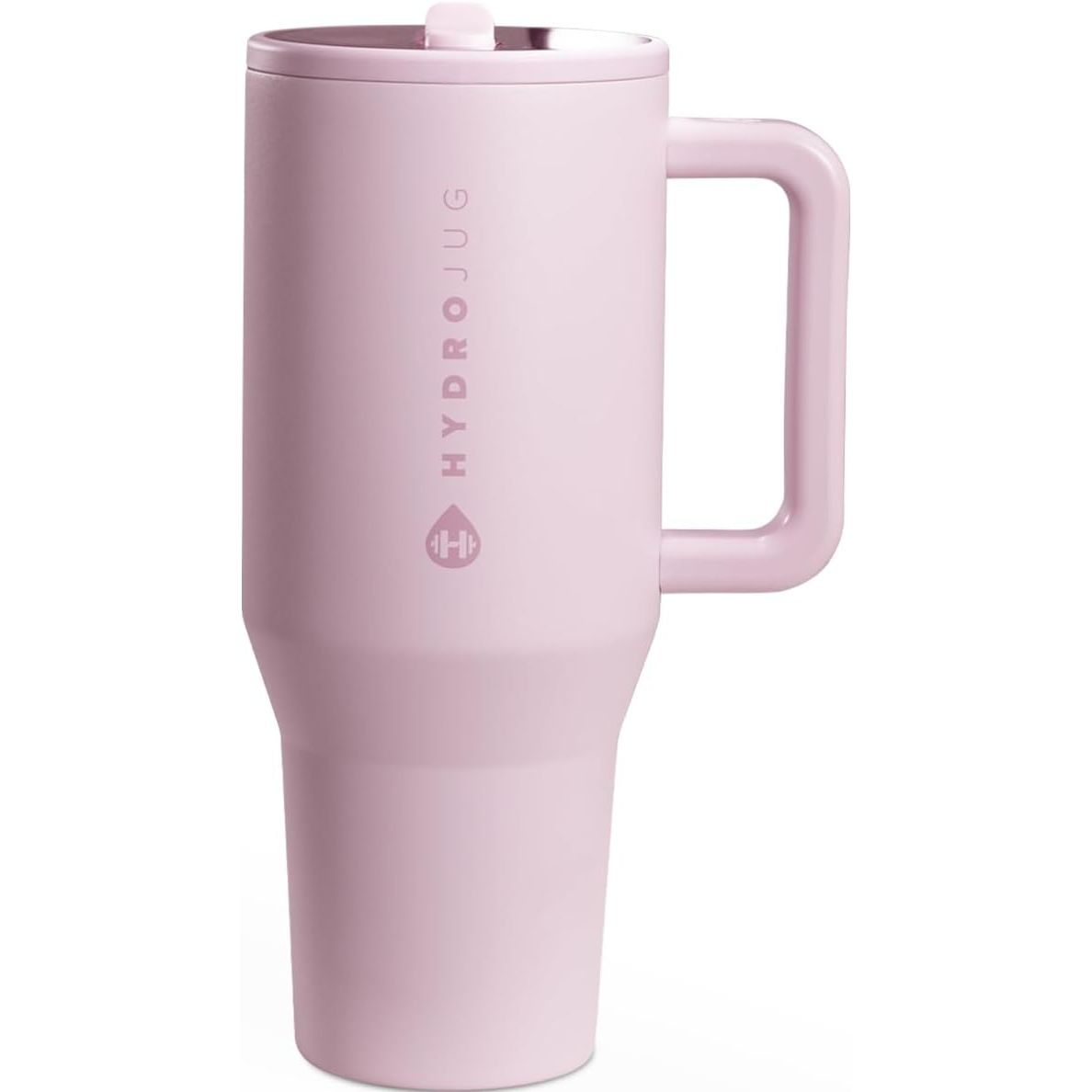 HydroJug Traveler - 40 oz Water Bottle with Handle & Flip Straw - Fits in Cup Holder, Leak Resistant Tumbler-Reusable Insulated Stainless Steel & Rubber Base - Gifts for Women & Men, Marigold