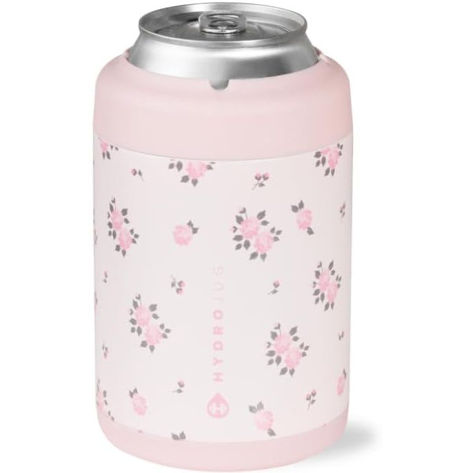 HydroJug Slim Can Cooler - 2-in-1 Insulated Can Cooler Cup - Stainless Steel Slim Can Holder with Non-Slip Rubber Base - Screw-Top Lid - Dishwasher Safe - 12oz, Rodeo