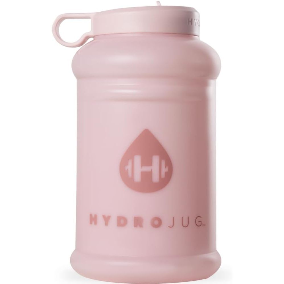 HydroJug Half Gallon Water Bottle 73oz - Refillable, Reusable Jug With Carry Handle - Leakproof Guarantee - Great For On-The-Go Hydration - Dishwasher Safe, BPA Free, White (Pro Jug V2)