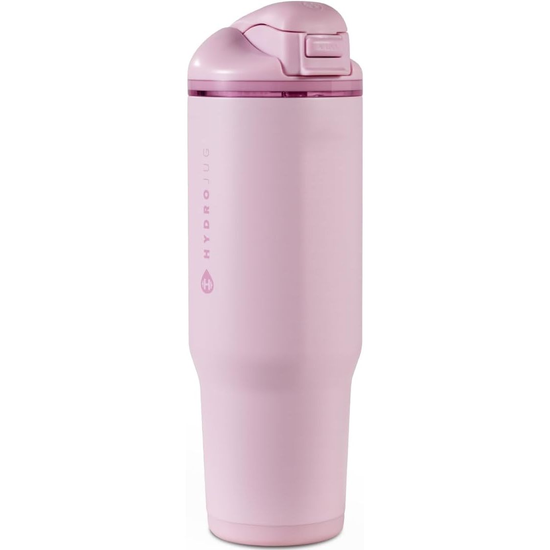 HydroJug Ease2o Water Bottle with Straw & Chug Lid, Stainless Steel, Vented Cap to Help Reduce Pressure, Water-Level Window, Cup Holder Friendly, Non-Slip Base – 32oz, Brown Leopard