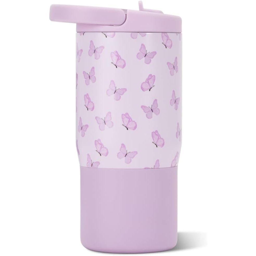 HydroJug Kids 14 oz Sport Water Bottle – Stainless Steel, Insulated, 100% Leakproof, With Carry Handle, BPA-Free – Kid-Friendly Design – Durable & Dishwasher Safe, Primrose