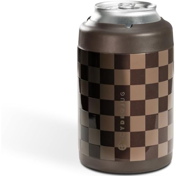 HydroJug Slim Can Cooler - 2-in-1 Insulated Can Cooler Cup - Stainless Steel Slim Can Holder with Non-Slip Rubber Base - Screw-Top Lid - Dishwasher Safe - 12oz, Rodeo