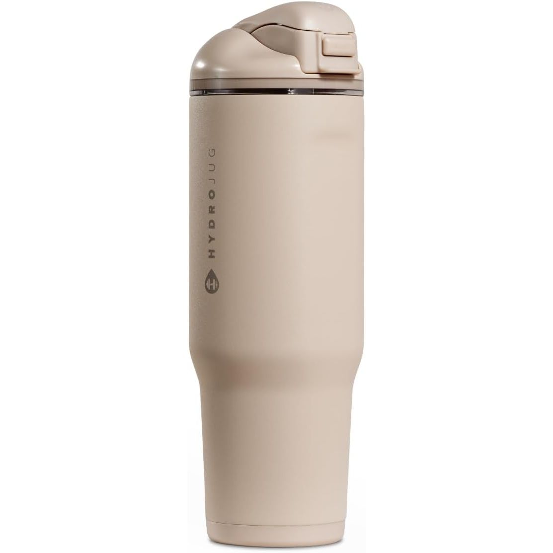 HydroJug Ease2o Water Bottle with Straw & Chug Lid, Stainless Steel, Vented Cap to Help Reduce Pressure, Water-Level Window, Cup Holder Friendly, Non-Slip Base – 32oz, Brown Leopard