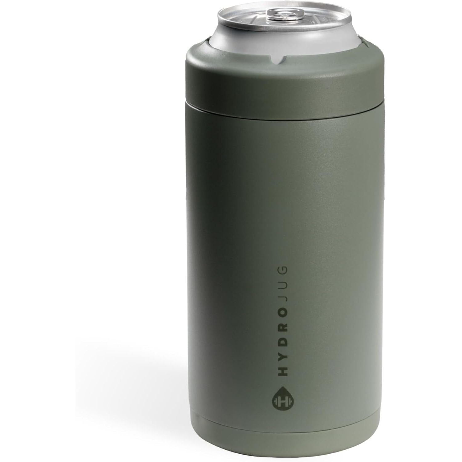 HydroJug Slim Can Cooler - 2-in-1 Insulated Can Cooler Cup - Stainless Steel Slim Can Holder with Non-Slip Rubber Base - Screw-Top Lid - Dishwasher Safe - 12oz, Rodeo