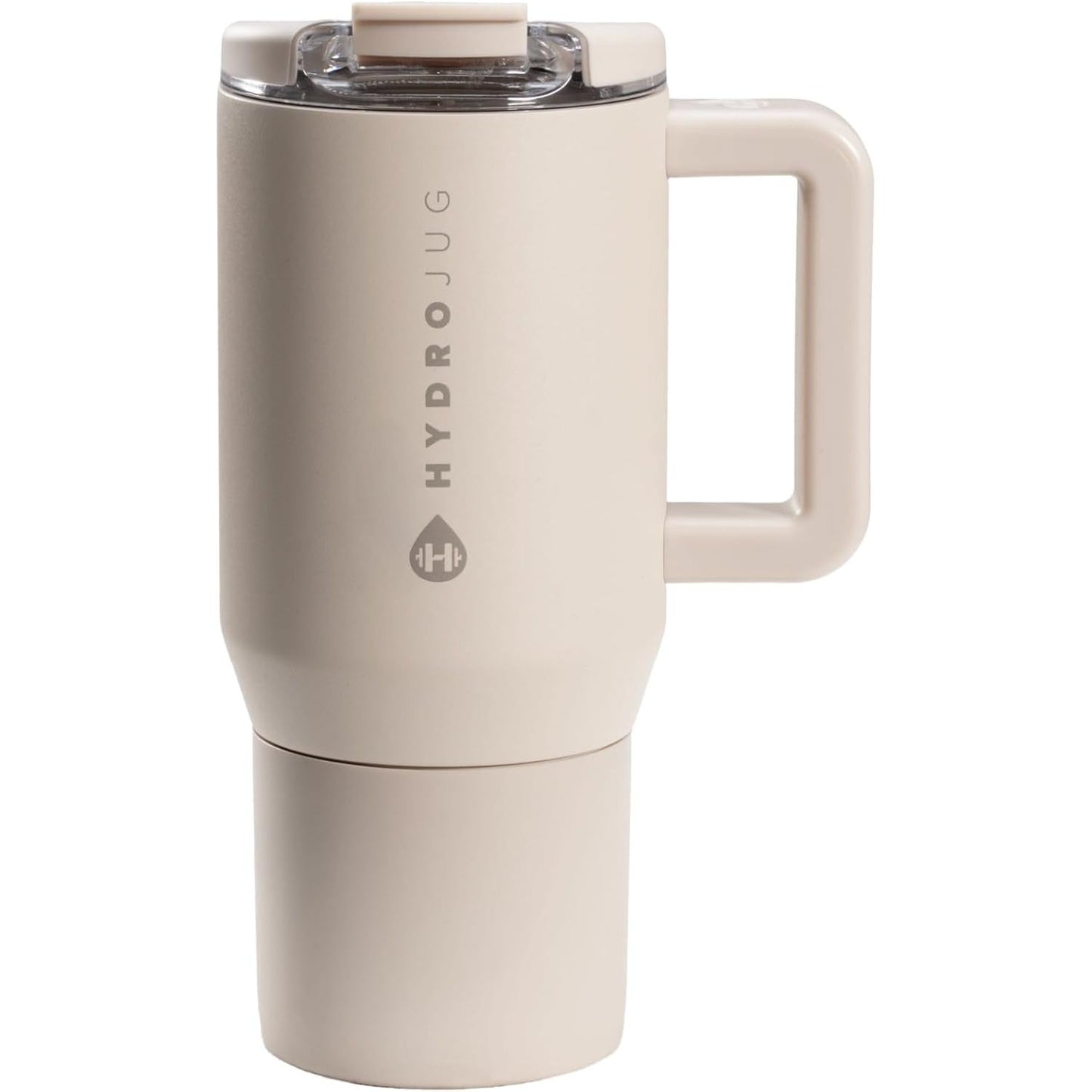HydroJug Coffee Traveler 20 oz - Leak-Resistant, Ceramic-Lined Insulated Travel Coffee Mug for Hot or Cold Drinks with Flip Lid & Handle, Dishwasher Safe Coffee Tumbler, Brown Leopard
