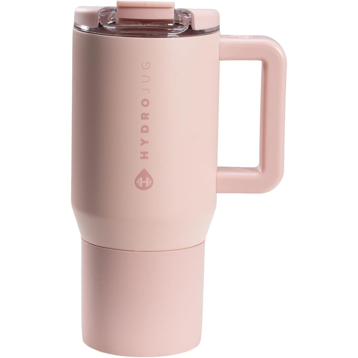 HydroJug Coffee Traveler 20 oz - Leak-Resistant, Ceramic-Lined Insulated Travel Coffee Mug for Hot or Cold Drinks with Flip Lid & Handle, Dishwasher Safe Coffee Tumbler, Brown Leopard
