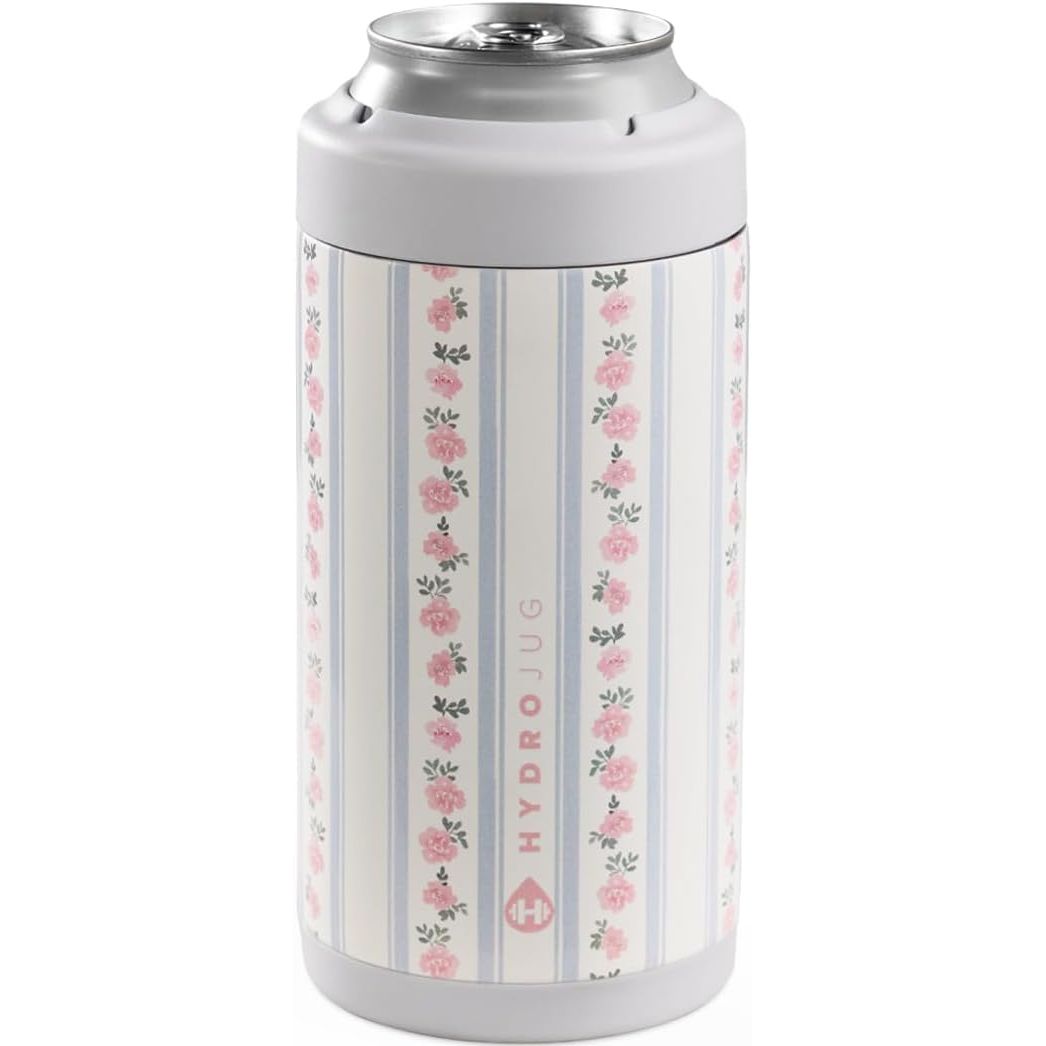 HydroJug Slim Can Cooler - 2-in-1 Insulated Can Cooler Cup - Stainless Steel Slim Can Holder with Non-Slip Rubber Base - Screw-Top Lid - Dishwasher Safe - 12oz, Rodeo