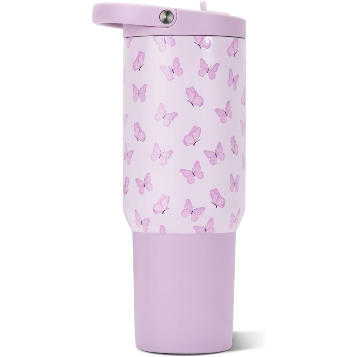 HydroJug Sport - Stainless Steel Tumbler with Straw, Vacuum Insulated, 32oz Leakproof Water Bottle, Ergonomic Design, Reusable, Dishwasher Safe, Rubber Base, Durable for Gym or Outdoors, Pink Sand