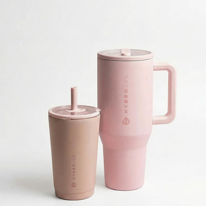 HydroJug - Pink Sand 40oz Traveler + Dusty Rose Everyday Tumbler 14oz