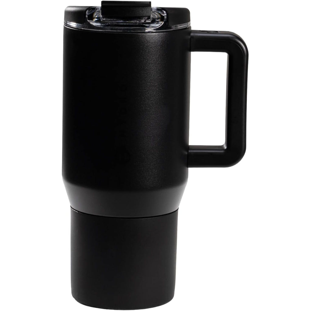 HydroJug Coffee Traveler 20 oz - Leak-Resistant, Ceramic-Lined Insulated Travel Coffee Mug for Hot or Cold Drinks with Flip Lid & Handle, Dishwasher Safe Coffee Tumbler, Brown Leopard