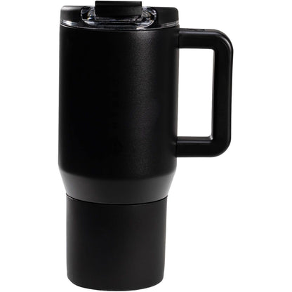 HydroJug Coffee Traveler 20 oz - Leak-Resistant, Ceramic-Lined Insulated Travel Coffee Mug for Hot or Cold Drinks with Flip Lid & Handle, Dishwasher Safe Coffee Tumbler, Brown Leopard