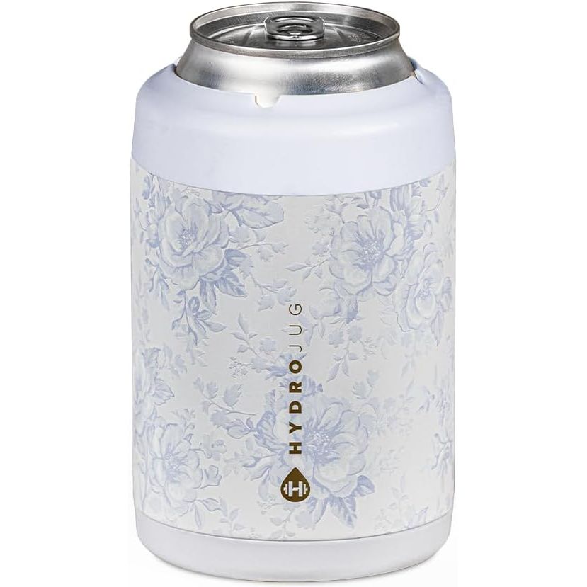 HydroJug Slim Can Cooler - 2-in-1 Insulated Can Cooler Cup - Stainless Steel Slim Can Holder with Non-Slip Rubber Base - Screw-Top Lid - Dishwasher Safe - 12oz, Rodeo