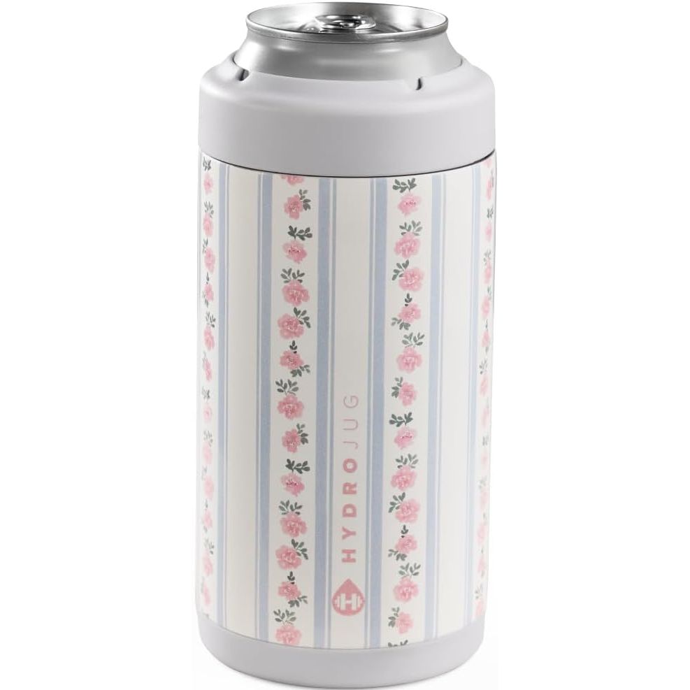 HydroJug Slim Can Cooler - 2-in-1 Insulated Can Cooler Cup - Stainless Steel Slim Can Holder with Non-Slip Rubber Base - Screw-Top Lid - Dishwasher Safe - 12oz, Rodeo