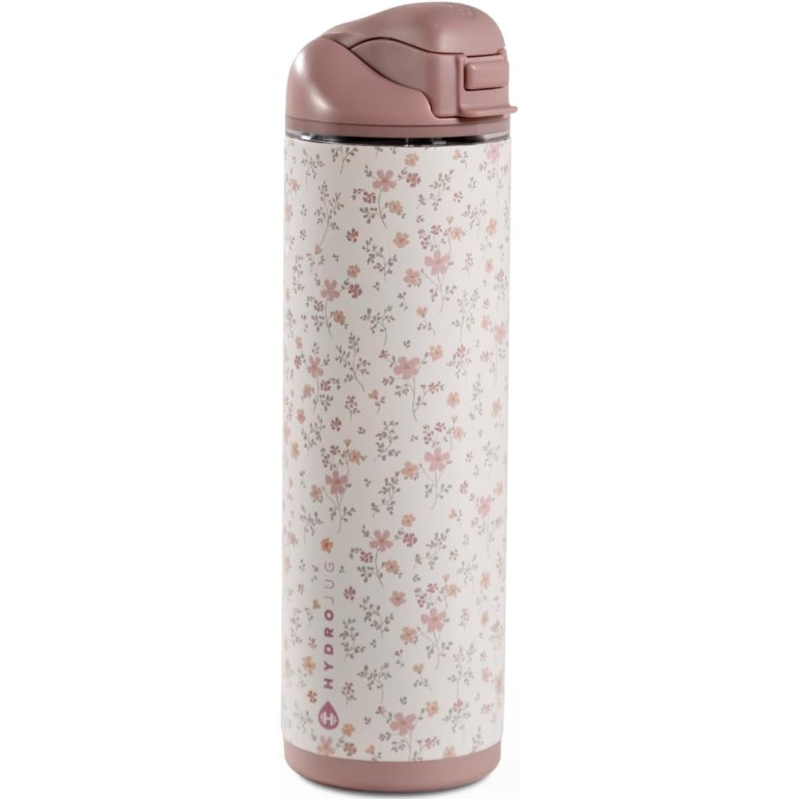 HydroJug Ease2o Water Bottle with Straw & Chug Lid, Stainless Steel, Vented Cap to Help Reduce Pressure, Water-Level Window, Cup Holder Friendly, Non-Slip Base – 32oz, Brown Leopard