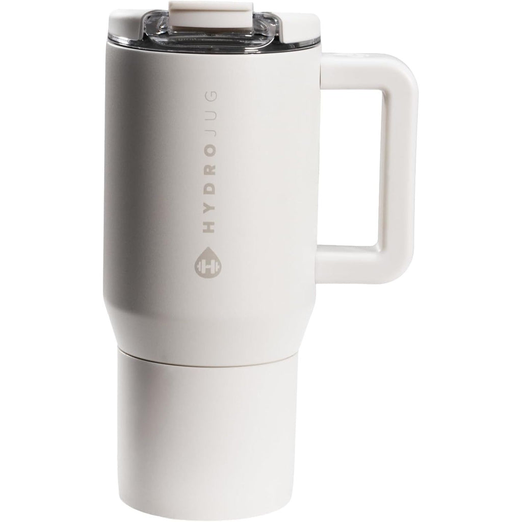 HydroJug Coffee Traveler 20 oz - Leak-Resistant, Ceramic-Lined Insulated Travel Coffee Mug for Hot or Cold Drinks with Flip Lid & Handle, Dishwasher Safe Coffee Tumbler, Brown Leopard