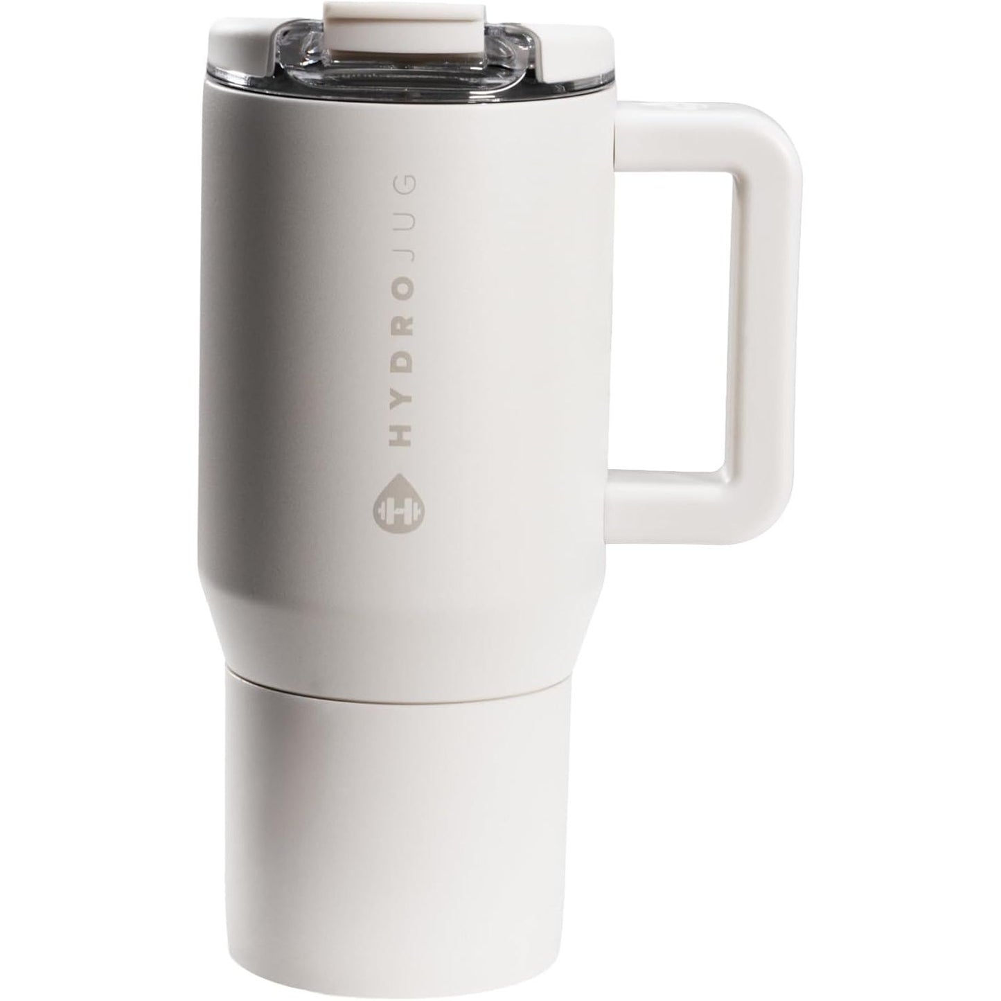 HydroJug Coffee Traveler 20 oz - Leak-Resistant, Ceramic-Lined Insulated Travel Coffee Mug for Hot or Cold Drinks with Flip Lid & Handle, Dishwasher Safe Coffee Tumbler, Brown Leopard