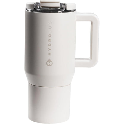 HydroJug Coffee Traveler 20 oz - Leak-Resistant, Ceramic-Lined Insulated Travel Coffee Mug for Hot or Cold Drinks with Flip Lid & Handle, Dishwasher Safe Coffee Tumbler, Brown Leopard