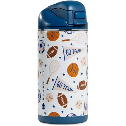 HydroJug Ease2o 14oz Kids Insulated Stainless Steel Water Bottle, Dual Straw & Chug Lid, Leak-Resistant Locking Lid, Vented Cap, Cup Holder Friendly, BPA-Free – Ballerina