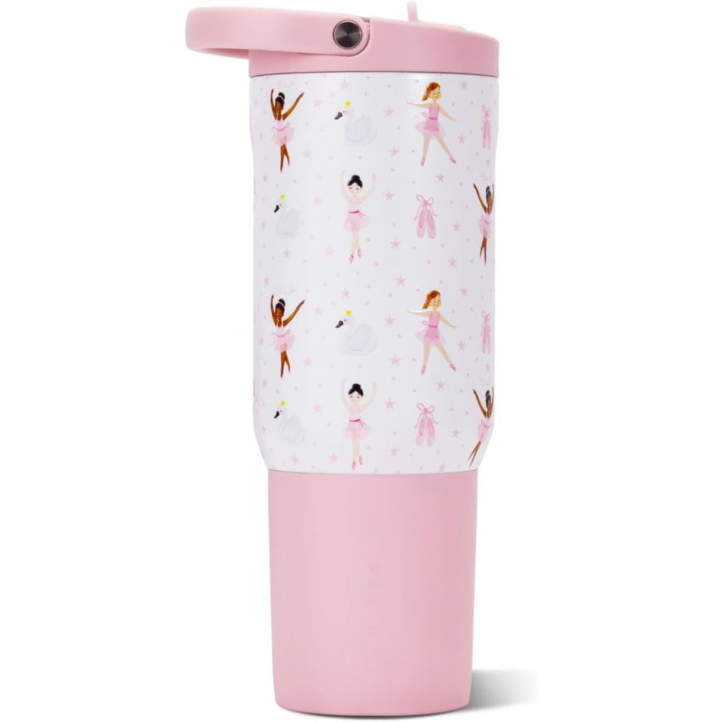 HydroJug Sport - Stainless Steel Tumbler with Straw, Vacuum Insulated, 32oz Leakproof Water Bottle, Ergonomic Design, Reusable, Dishwasher Safe, Rubber Base, Durable for Gym or Outdoors, Pink Sand