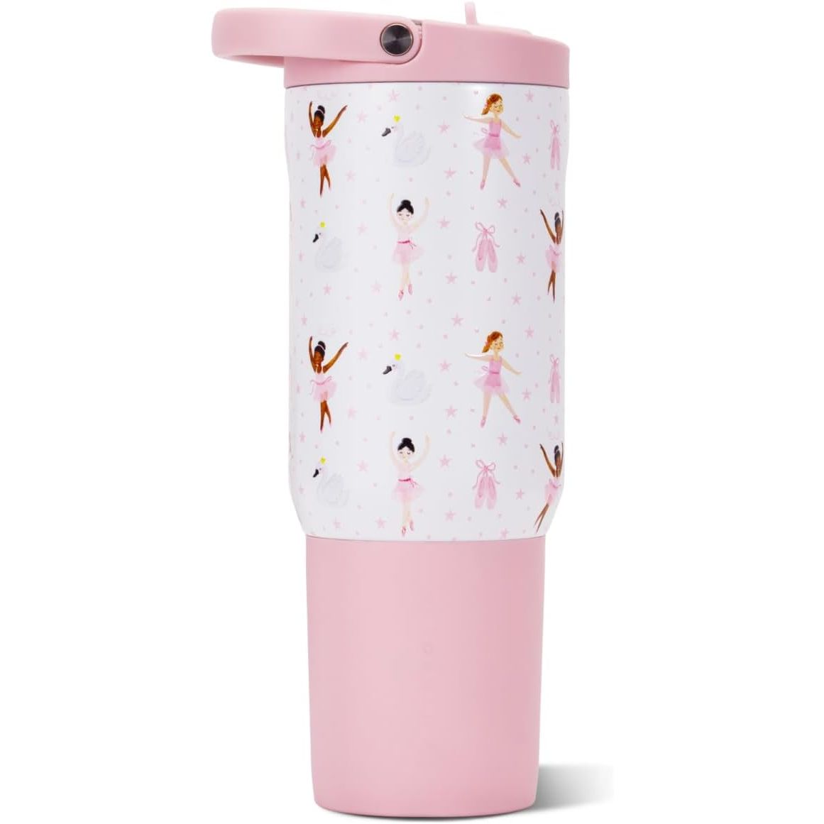 HydroJug Sport - Stainless Steel Tumbler with Straw, Vacuum Insulated, 32oz Leakproof Water Bottle, Ergonomic Design, Reusable, Dishwasher Safe, Rubber Base, Durable for Gym or Outdoors, Pink Sand